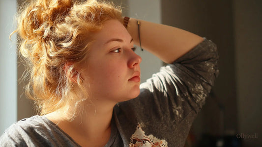 Young overweight woman.